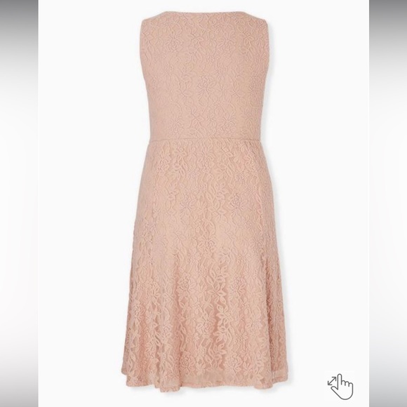 Torrid Lace Midi Dress in Blush Pink - Picture 2 of 6